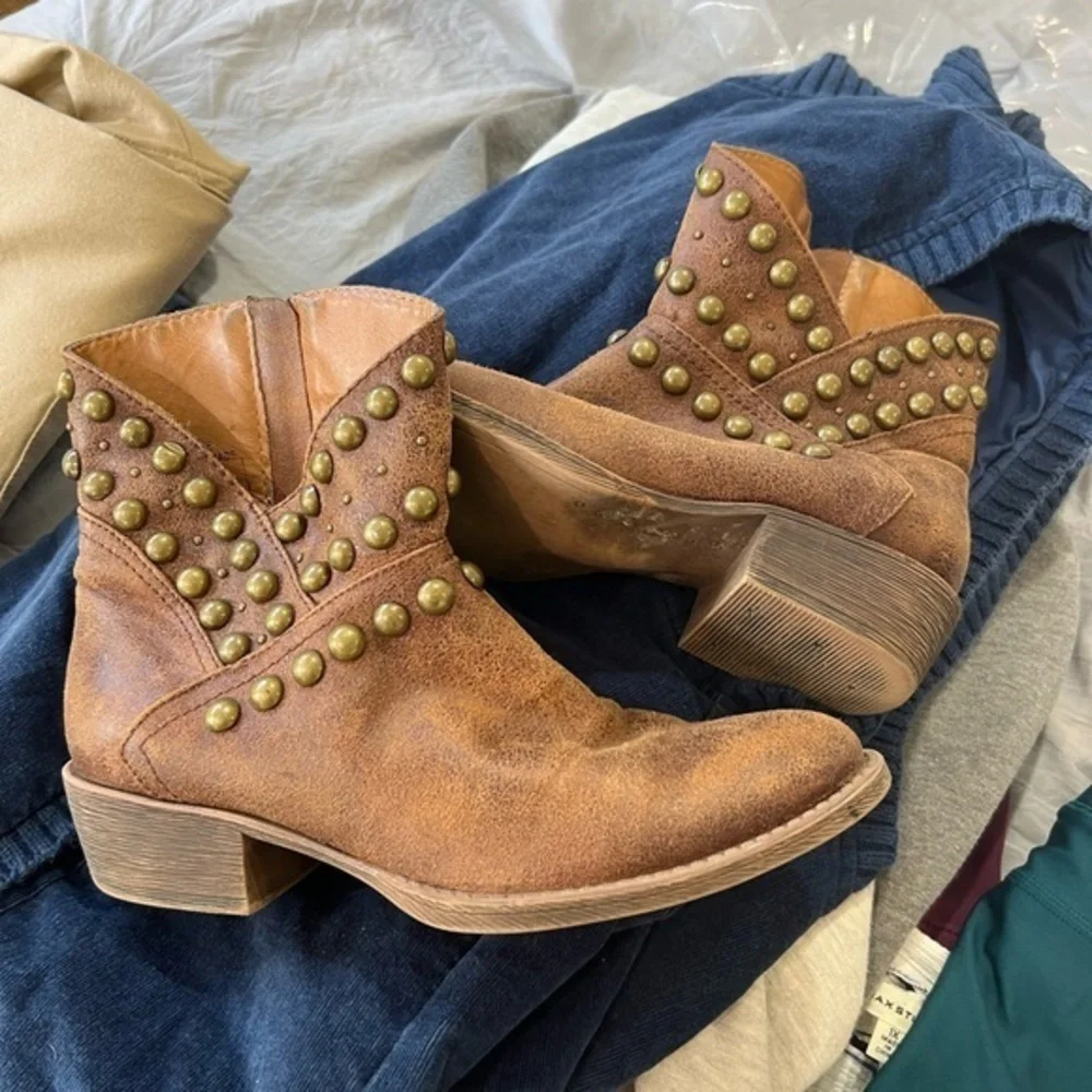 Coconuts by Matisse Brown Studded Ankle Boots